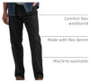 10ZM3CSDD WRANGLER AUTHENTICS MEN JEAN COMFORT RELAXED 40X34 DARK DENIM NEW New