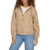 LW5RC144 LEVI'S WOMEN'S WORKWEAR HOODY BOMBER - SIZE: WOMEN M - TAN New