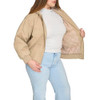 LW5RC144 LEVI'S WOMEN'S WORKWEAR HOODY BOMBER - SIZE: WOMEN M - TAN New