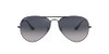 RAYBAN RAY-BAN CLASSIC POLARIZED AVIATOR SUNGLASSES GUNMETAL BLUE GRADIENT
