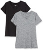AZ0001 Amazon Women's Active Tech Stretch Short-Sleeve V-Neck 2 Pack Large New