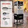 Large Popcorn Machine W2841P272022 Popcorn Wheels & 20 Oz Kettle Vintage - BLACK