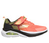 404110L SKECH-AIR BOYS MICROSPEC MAX VELOCITY, ORANGE/BLACK/YELLOW, SIZE 2.5 New