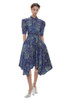 GARYGRAHAM422 WOMEN'S AMANDA DRESS - SIZE: WOMEN XS - INDIGO FLORAL New