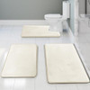 Clara Clark 3 Piece Bathroom Rugs Bath Mat Set, Bath Mats for Bathroom - White New