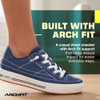 177195W Skechers Arch Fit Arcade - Arcata, Womens, Navy, Size 8 Wide New