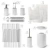 CLARA CLARK BATHROOM SET WHITE BATHROOM ACCESSORIES SET - WHITE