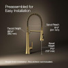 KOHLER K-23765 TONE 1.5 GPM SINGLE HOLE PRE-RINSE FAUCET VIBRANT BRASS