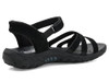 163620 SKECHERS WOMEN'S REGGAE NATURAL POISE HANDS FREE SLIP-INS 5.5 Black/Black New