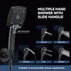 ELLO&ALLO RAIN SHOWER HEAD HANDHELD SPRAY RAINFALL SHOWER HEAD - MATTE BLACK