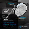 SPARKPOD 6" ROUND RAIN SHOWER HEAD WITH 16" SHOWER ARM - X001PI9585/ARM - CHROME