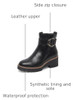 B7328 BLONDO DAGGER WATERPROOF WOMEN'S BLACK NUBUCK SIZE 8 New