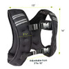ProsourceFit Exercise Weighted Training Vest - 10lb, JB-5010-BLACK - Black