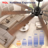 TCL CEILING FAN WITH LIGHT AND REMOTE 62 INCH 8 BLADES BLACK DC FAN - BLACK