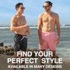KANU SURF MEN'S MONACO SWIM TRUNKS REGULAR & EXTENDED SIZES 3X PALMA BLACK New