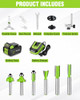 WORKPRO 20V CORDLESS COMPACT ROUTER KIT VARIABLE SPEEDS - GREEN