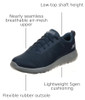 54601 Skechers Men's Go Walk Max Sneaker Navy/Gray Size 8.5