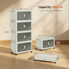 CETOMO 65L*4 PLASTIC FOLDABLE STORAGE BOXES WITH LID, FOLDING STORAGE CABINET