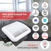 ESD TECH Bathroom Exhaust Fan with LED Soft White 800Lm Light Combo White Grill