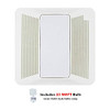 ESD TECH Bathroom Exhaust Fan with LED Soft White 800Lm Light Combo White Grill
