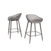 Jamesdar Kurv Steel Counter Stool 2 Piece Set B07ZG44L3C - Warm Gray New