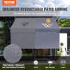 VEVOR MANUAL RETRACTABLE AWNING 78" PATIO AWNING 39" SUN SHADE SDA200120 - GRAY