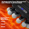 GRNPEAK 20 HEAD PORTABLE MASSAGE GUN DEEP TISSUES 3 MODES 30 LEVELS - BLACK