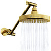 SPARKPOD 6” ROUND SHOWER HEAD + 16” SHOWER ARM EXTENSION - EGYPTIAN GOLD