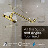 SPARKPOD 6” ROUND SHOWER HEAD + 16” SHOWER ARM EXTENSION - EGYPTIAN GOLD