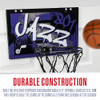 79009F33 Franklin Sports NBA Over the Door Basketball Hoop - Utah Jazz
