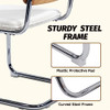 KROFEM Dining Chairs Set of 2 Modern Rattan Kitchen Chairs MID CENTURY WHITE