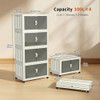 CETOMO 100L*4 PLASTIC FOLDABLE STORAGE BOXES WITH LID FOLDING STORAGE CABINET