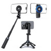 UBEESIZE 3 IN 1 MAGNETIC MINI SELFIE STICK TRIPOD REMOTE UBES-M55 - BLACK