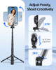 UBEESIZE 3 IN 1 MAGNETIC MINI SELFIE STICK TRIPOD REMOTE UBES-M55 - BLACK