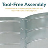 SUNNYDAZE DECOR CLOVER GALVANIZED RAISED GARDEN BED SILVER 43X43X12 - SILVER