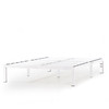 MELLOW ROCKY BASE E 14' METAL BED FRAME, TWIN/TWIN XL - WHITE