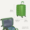 SWISSGEAR SIGNATURE HARDSIDE EXPANDABLE CARRY-ON SPINNER LUGGAGE - LIME GREEN New