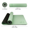 Yoga Mat Non Slip, Eco Friendly Fitness Exercise Mat Carrying Strap -Green/Black New