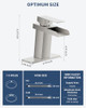 Bathlavish Brushed Nickel Bathroom Faucet Single Handle Waterfall B-66009N New