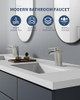Bathlavish Brushed Nickel Bathroom Faucet Single Handle Waterfall B-66009N New