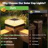 BRIGHTEVER 3.5X3.5 4X4 SOLAR POST CAP LIGHT OUTDOOR 8-PACK BLACK
