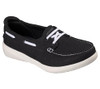 139222 Skechers Women’s Relaxed Fit On The Go Boat Shoe, Black/White, Size 11 New