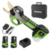 WORKPRO 12V ELECTRIC PRUNING SHEARS 0.6" & 1" CUT CAPACITY 2 PC W159047AE- GREEN