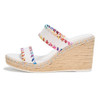 KL153005 KARL LAGERFELD WOMEN'S CARCEL DOUBLE STRAP WEDGE SANDAL SIZE 10