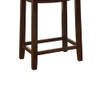 Linon Claridge Backless Counter Stool Blue Faux Leather Wood Frame Brown New