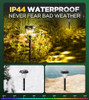 AUVERI ULTRA BRIGHT SOLAR LIGHTS OUTDOOR WATERPROOF, WARM WHITE, 10PACK New