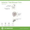 SYMMONS SOLARITY HYDROMERSION SINGLE HANDLE TUB AND SHOWER FAUCET TRIM - NICKEL
