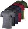 AMZON ESSENTIALS 5 PACK MEN'S DRY FIT WORKOUT T SHIRTS - SIZE L, SET 12 New