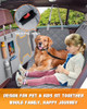 QINGTI DOG CAR SEAT COVER MESH WINDOW & WATERPROOF RESISTANT & SCRATCH - GRAY