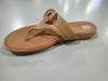 FITFLOP GRACIE RUBBER-BUCKLE LEATHER TOE-POST WOMEN'S SANDALS - 8.5 - LATTE TAN